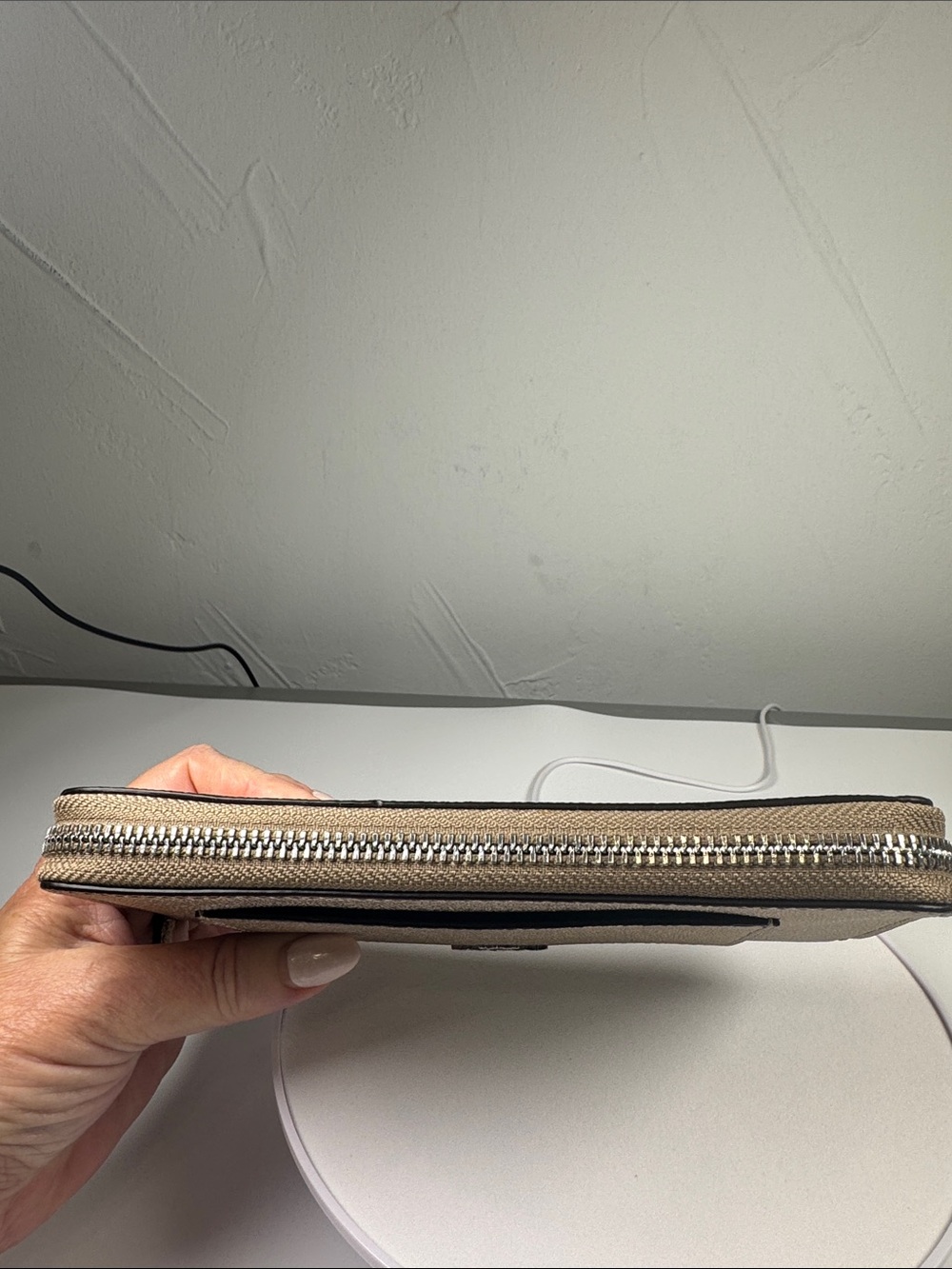 Coach Metallic Gold Leather Zip Long Wallet - Picture 4 of 9